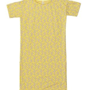 Ilana Kohn: AMELIA DRESS MAXI, YELLOW SQUIGS JERSEY